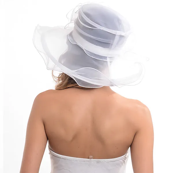 Women Organza Kentucky Derby Church Hats S019