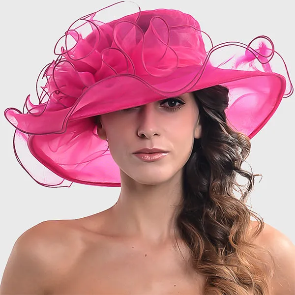 Women Organza Kentucky Derby Church Hats S019