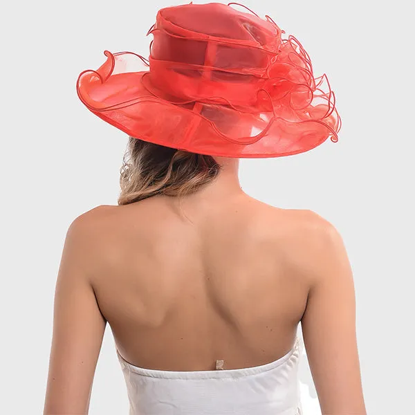 Women Organza Kentucky Derby Church Hats S019