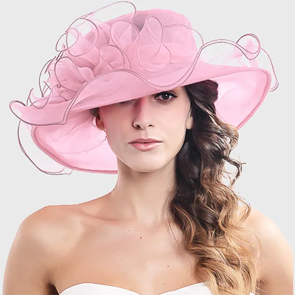 Women Organza Kentucky Derby Church Hats S019