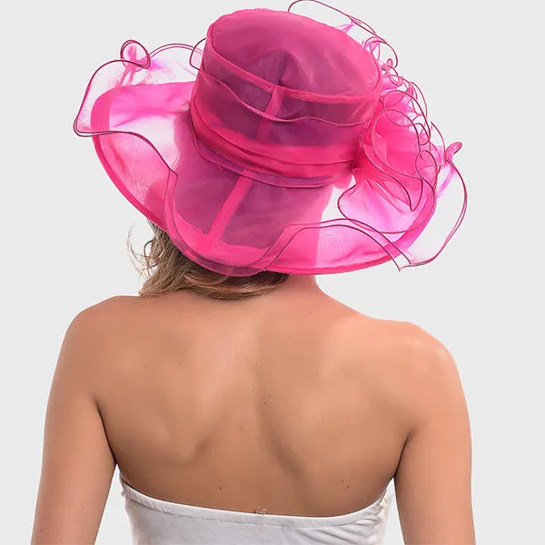 Women Organza Kentucky Derby Church Hats S019