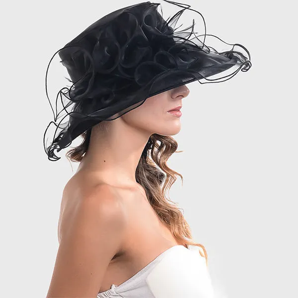 Women Organza Kentucky Derby Church Hats S019