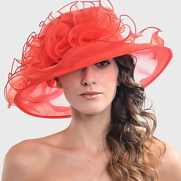 Women Organza Kentucky Derby Church Hats S019