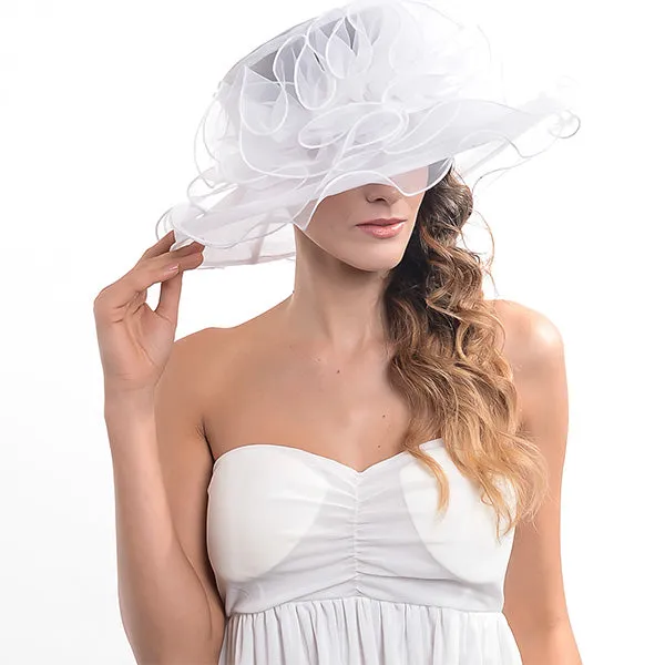 Women Organza Kentucky Derby Church Hats S019