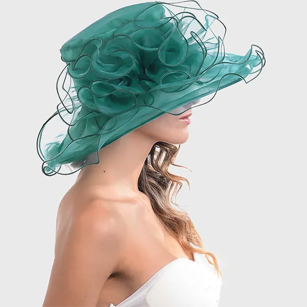 Women Organza Kentucky Derby Church Hats S019
