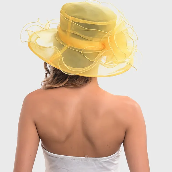 Women Organza Kentucky Derby Church Hats S019