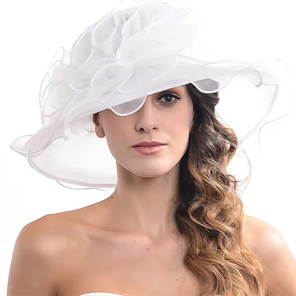 Women Organza Kentucky Derby Church Hats S019