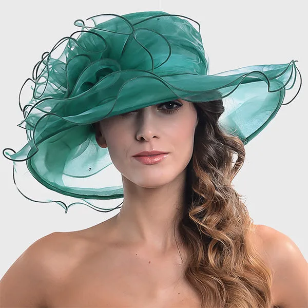 Women Organza Kentucky Derby Church Hats S019