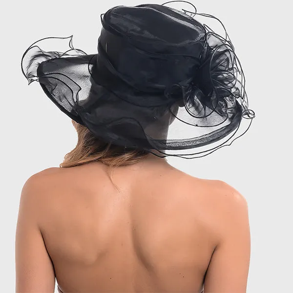 Women Organza Kentucky Derby Church Hats S019