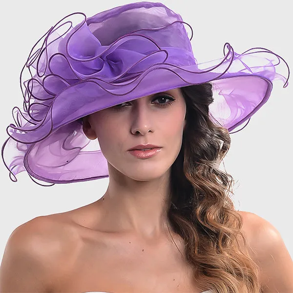Women Organza Kentucky Derby Church Hats S019