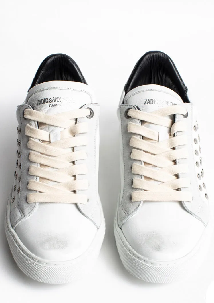 Zadig & Voltaire white heart tennis shoes