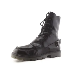 Zara Laces Buckle Straps Combat Ankle Boots | 100% Authentic Leather